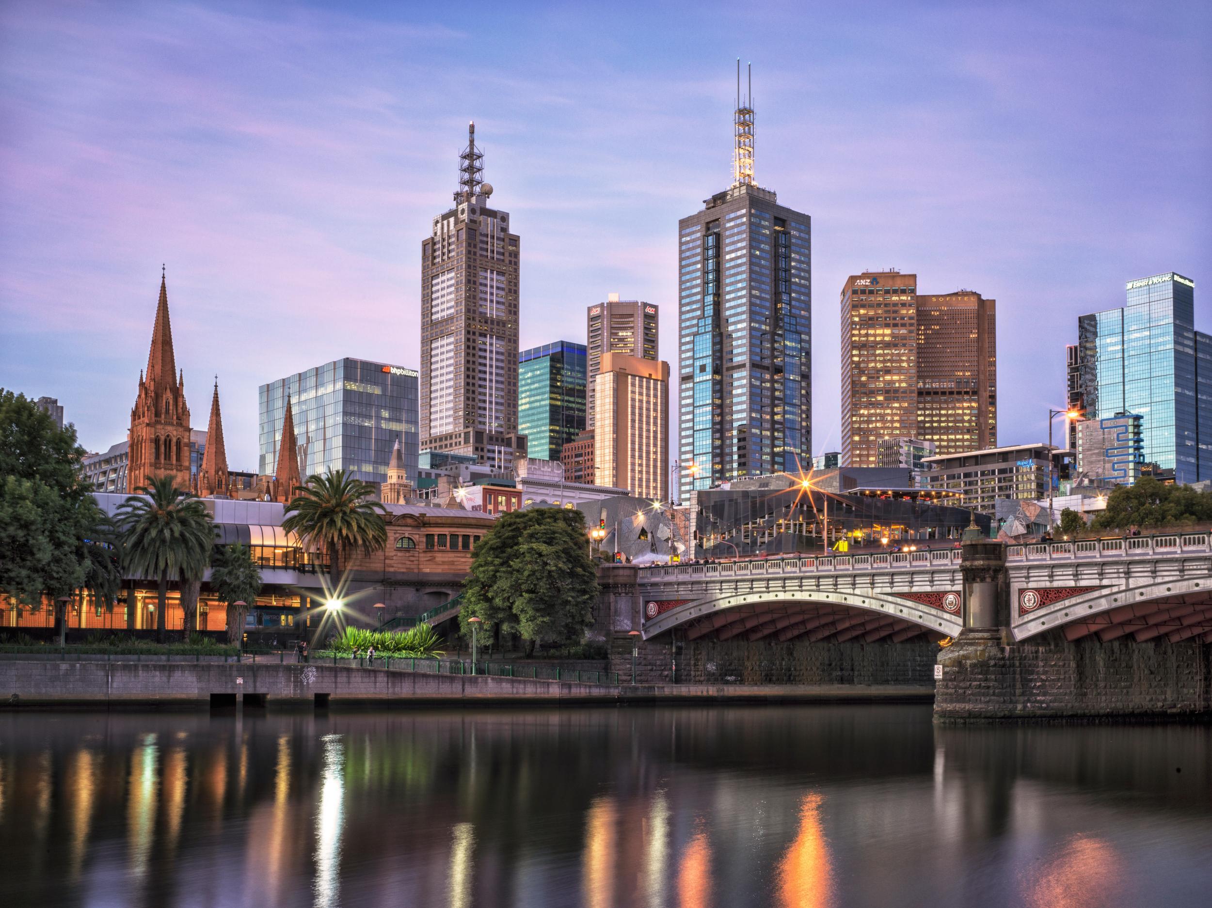 The clutch of skyscrapers in Melbourne's CBD