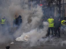 Yellow vest protesters 'hurling faeces' at police in France