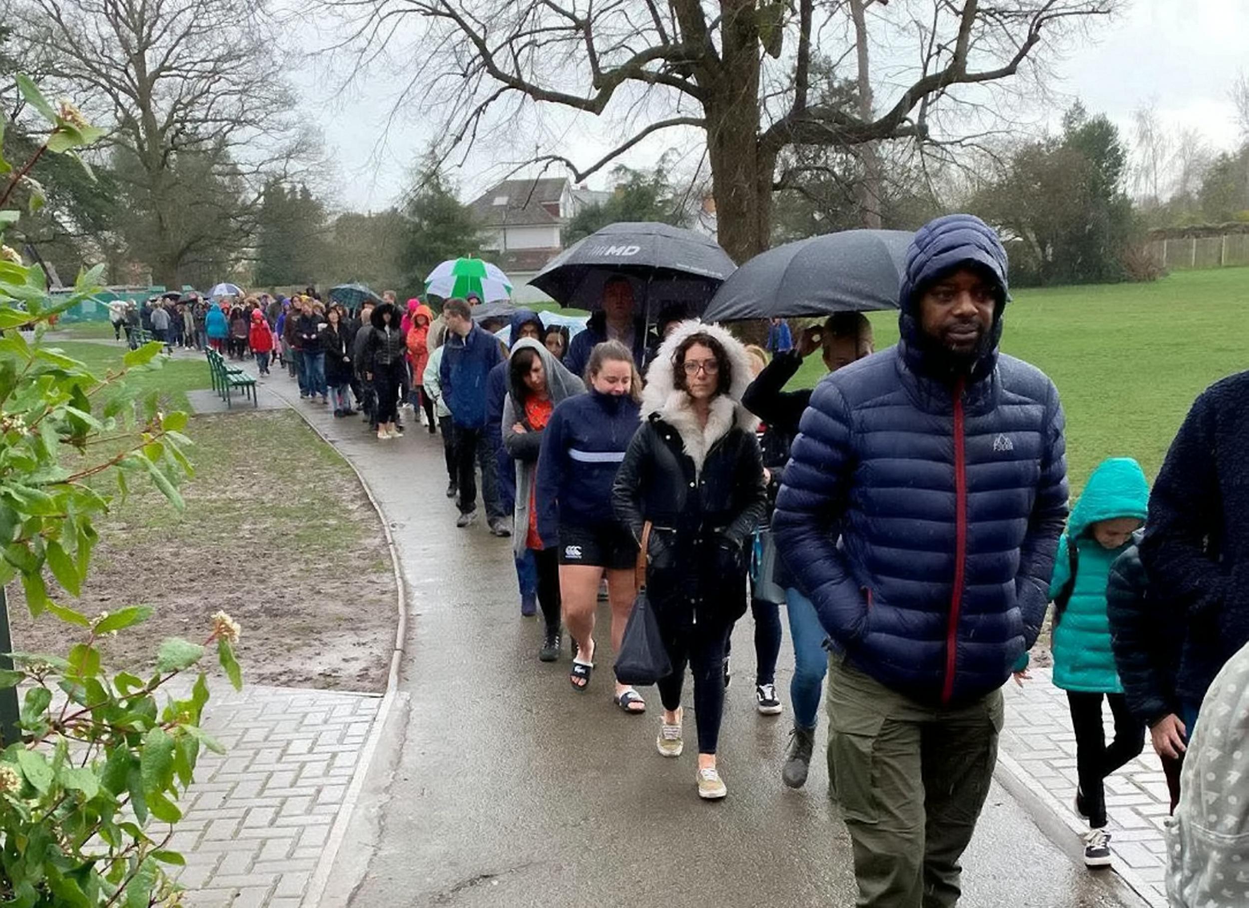 A record-breaking number of people queued for hours in the rain to donate stem cells