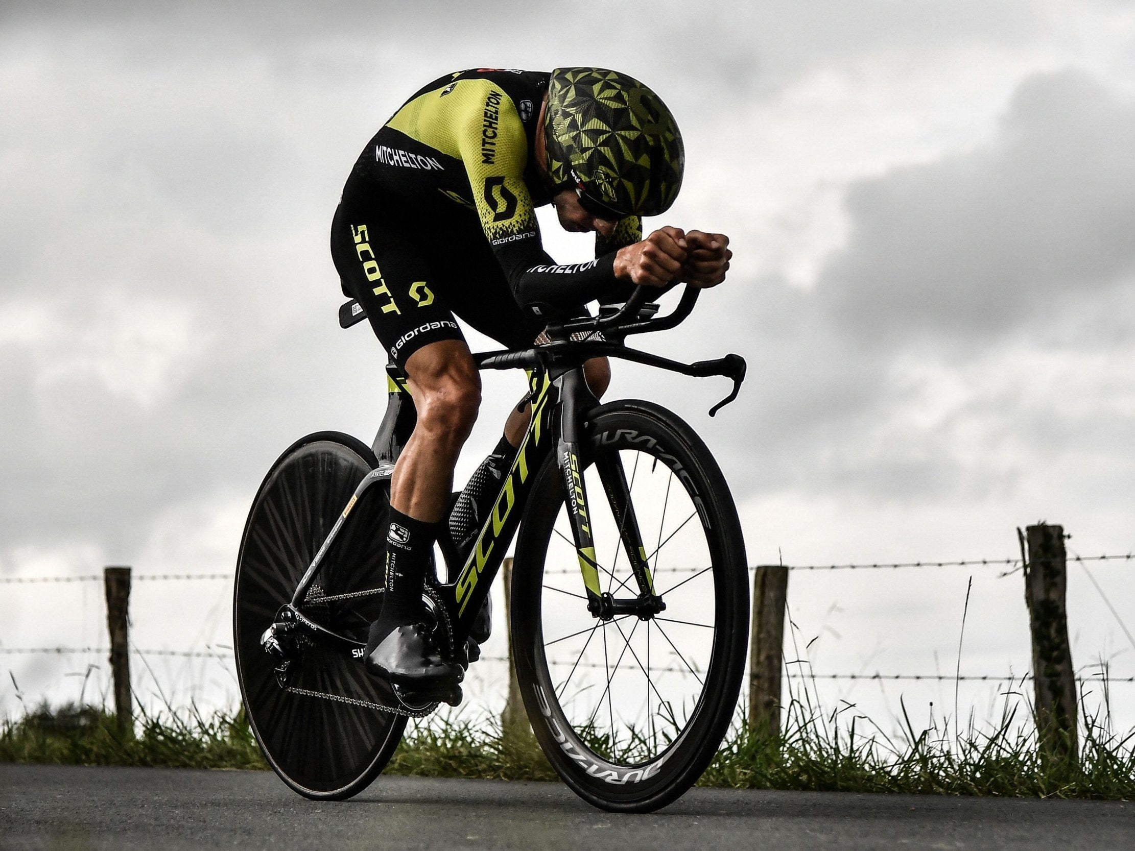 Great Britain's Adam Yates rides