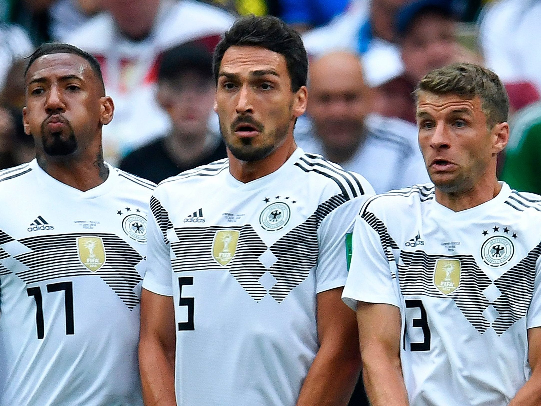 Jerome Boateng, Mats Hummels and Thomas Muller have been exiled