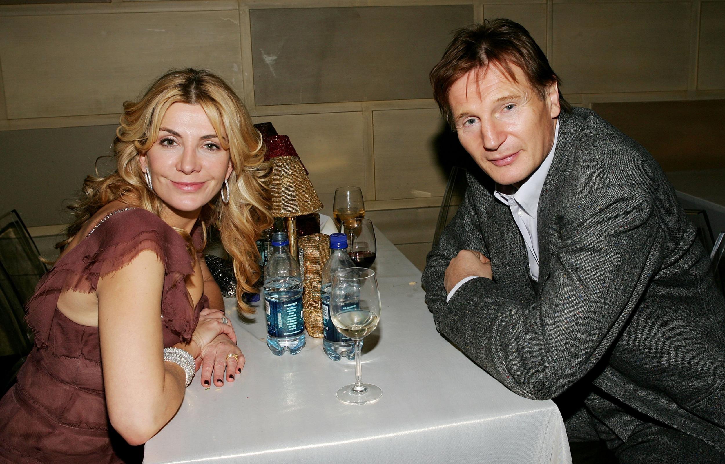 Richardson with her husband, Liam Neeson, in New York in 2004