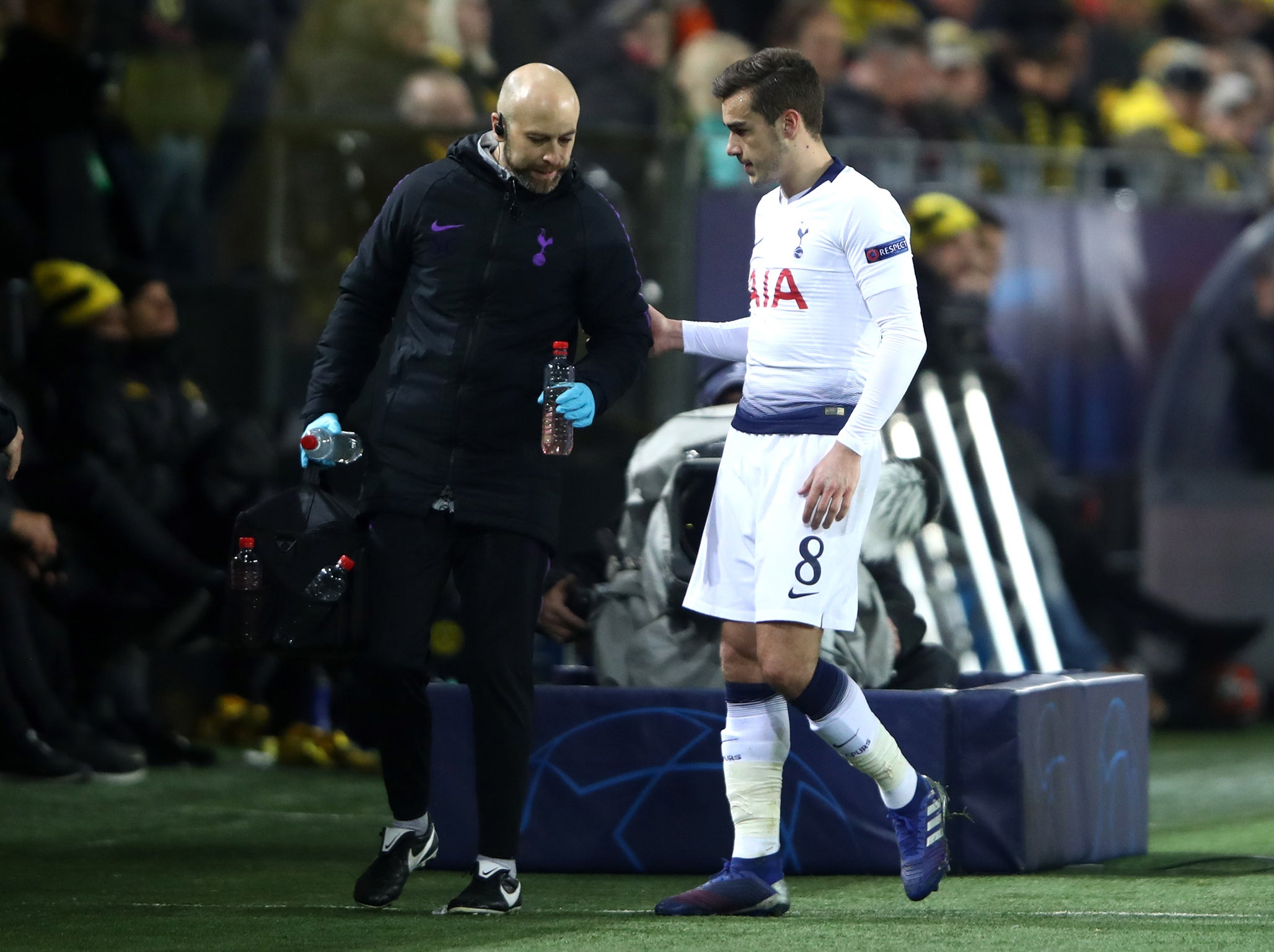 Harry Winks was forced off injured