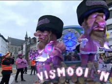 Antisemitic carnival float had Jewish puppets grinning amid money