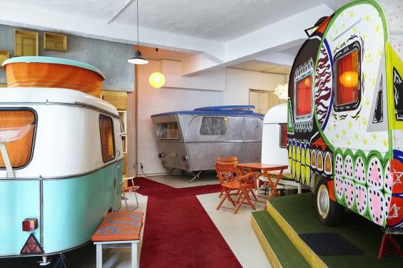 Bedding down at Hüttenpalast is a unique experience