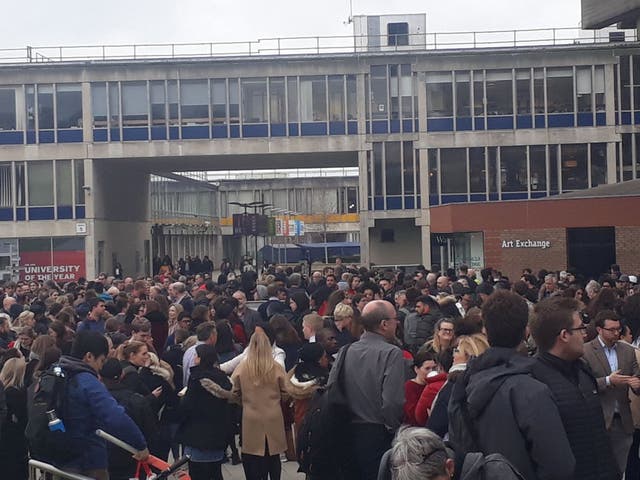 Students and staff were evacuated from the University of Essex