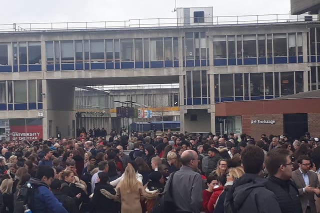 Students and staff were evacuated from the University of Essex