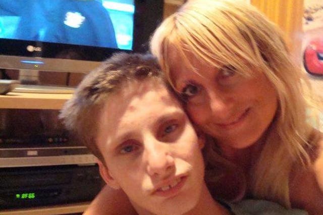 Julie Marlow with disabled son Martin Pacey.