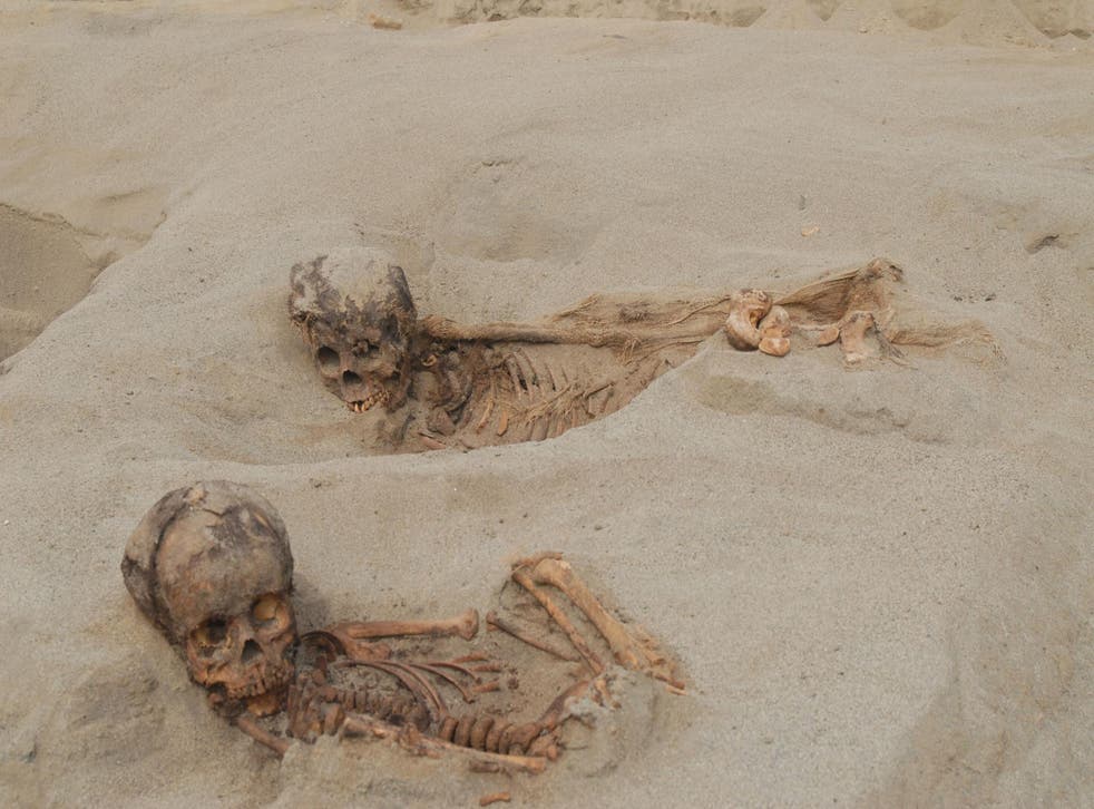 The bones of over 100 children were found at a site in Peru, some with evidence of having their hearts ritualistically removed