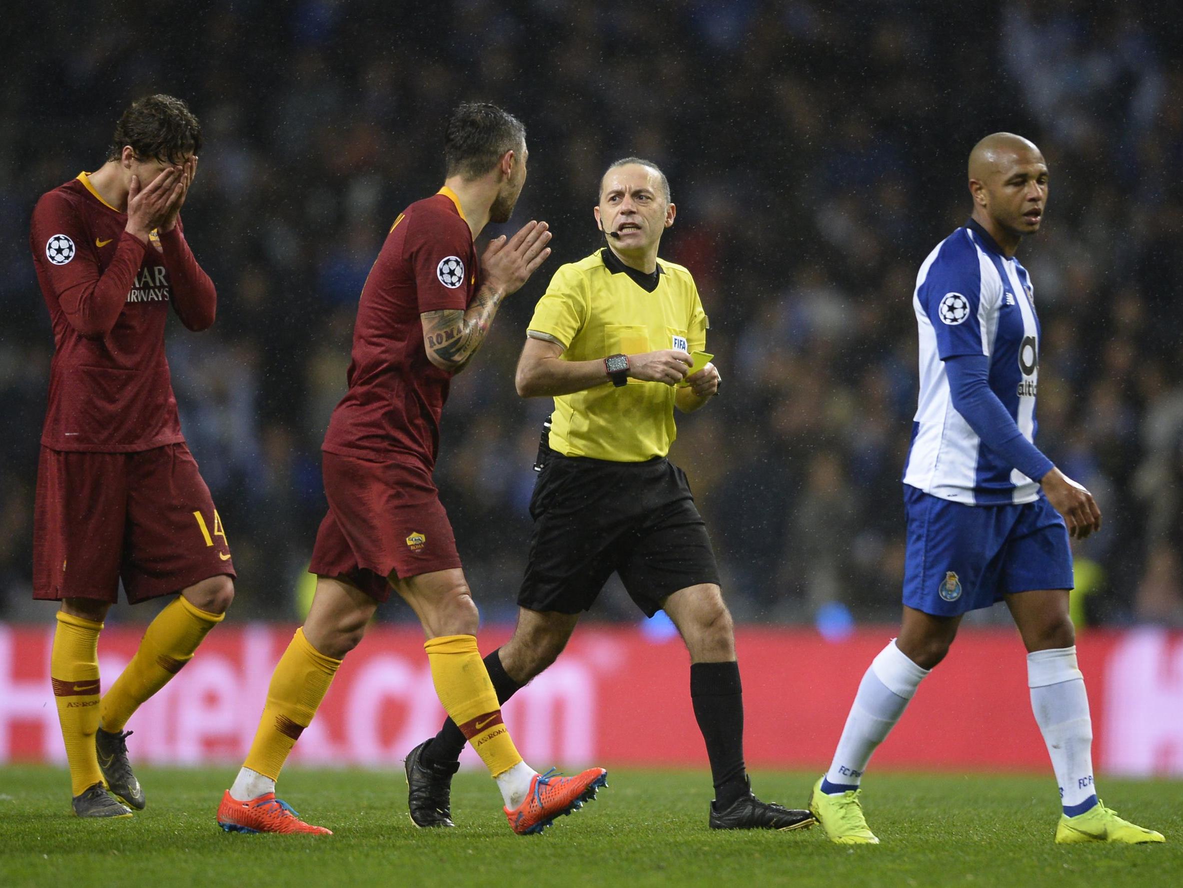 The Roma players were unhappy with the late decision