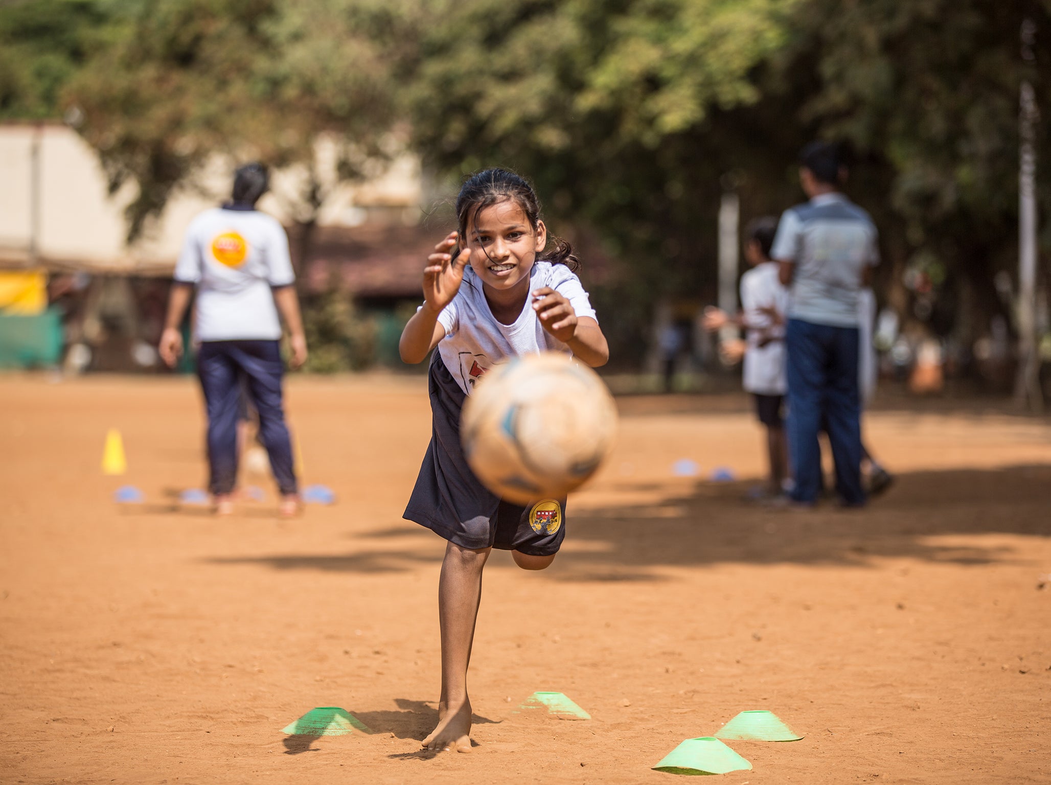 Taking part in sports activities