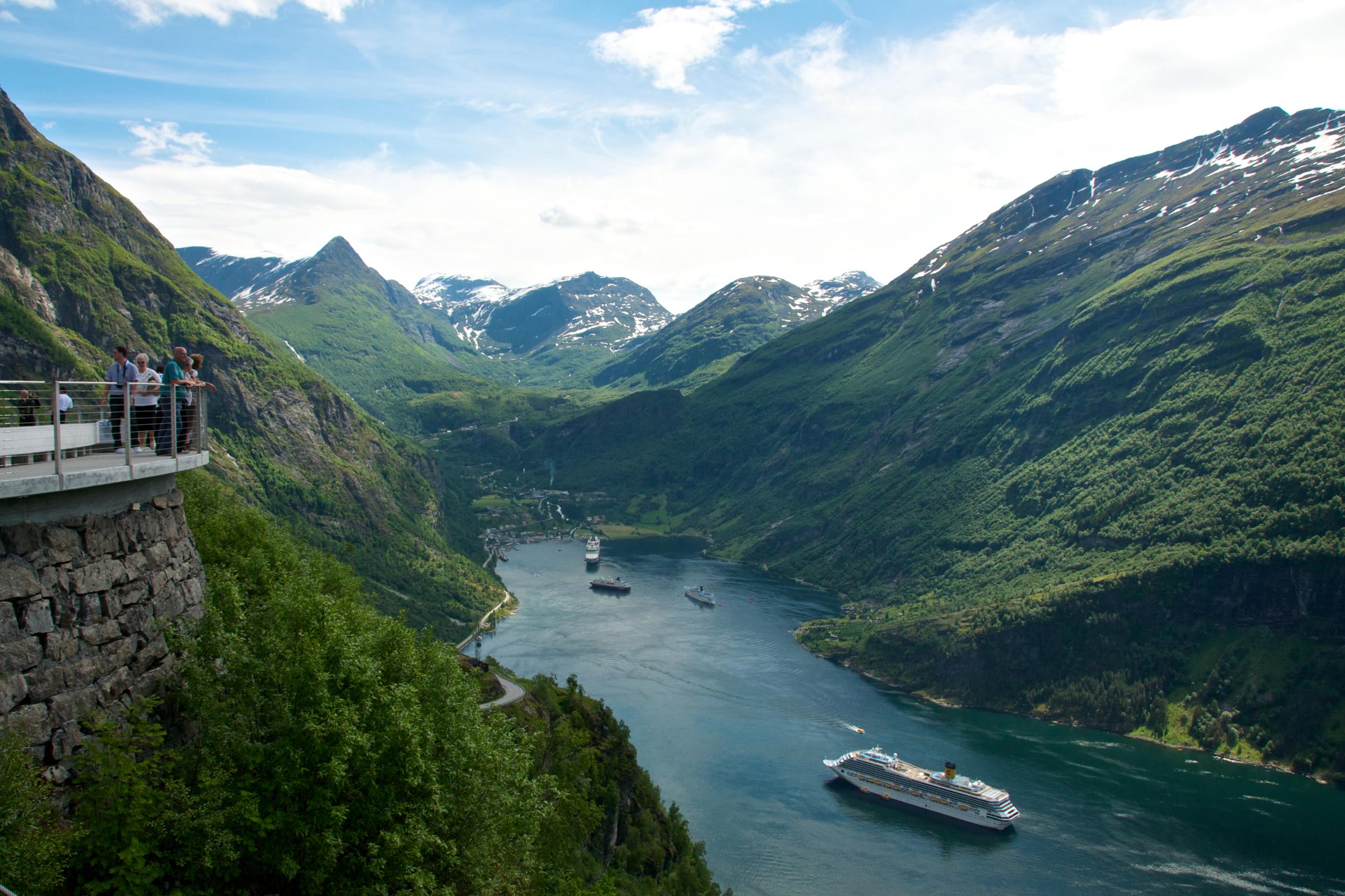 The fjords are best appreciated from the water