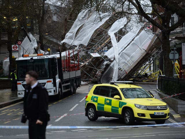 Pond Street buildings evacuated after scaffolding collapsed