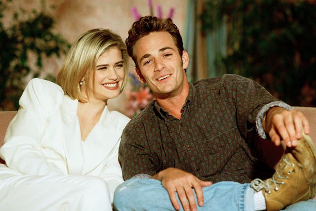 Kristy Swanson and Luke Perry, who co-starred in ‘Buffy the Vampire Slayer’ in 1992