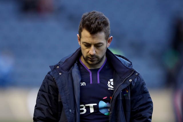 Greig Laidlaw of Scotland looks dejected a