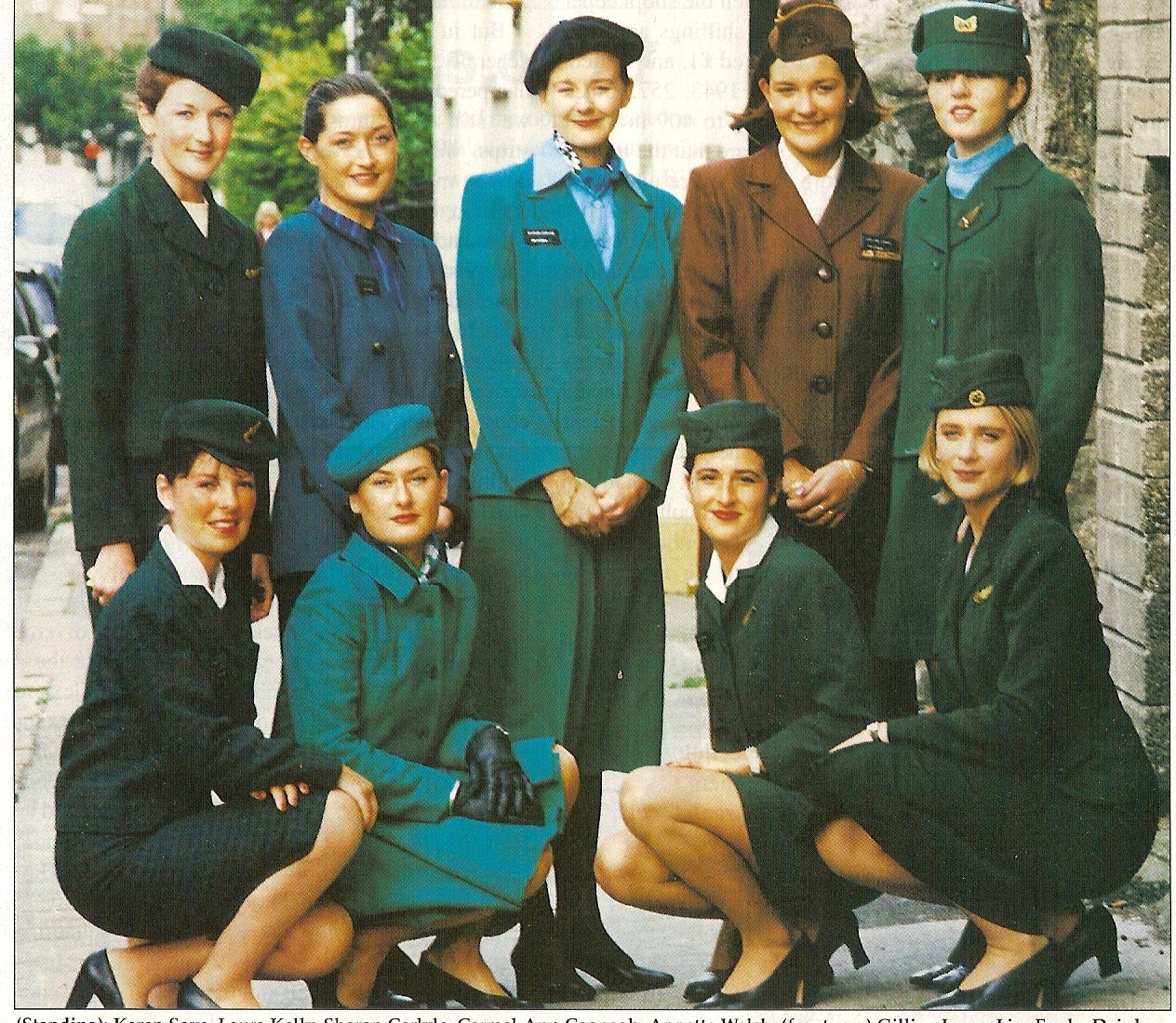 Aer Lingus has had various cabin crew uniforms over the years