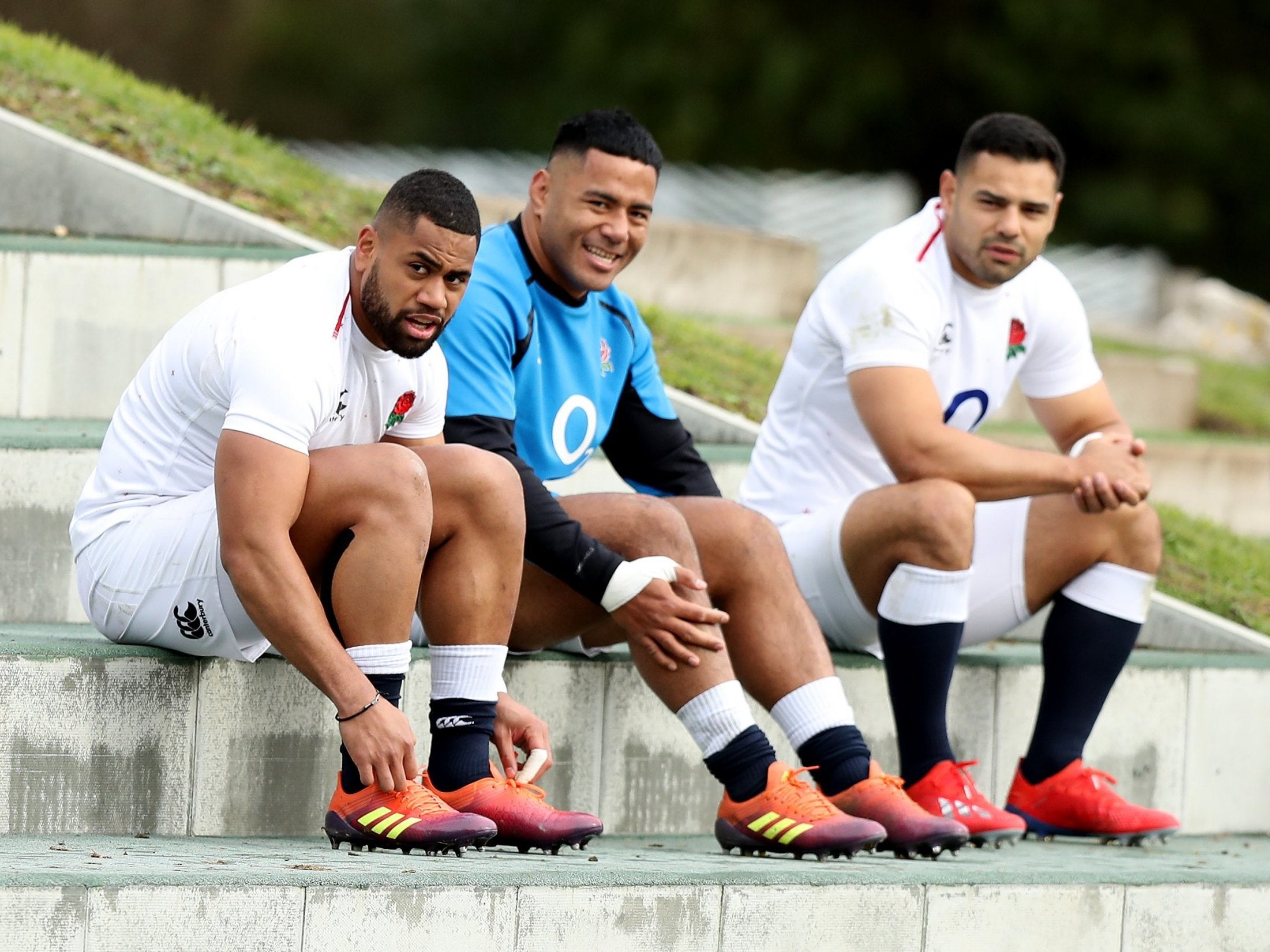 Cokanasiga, Tuilagi and Te'o form a heavyweight back line for England against Italy