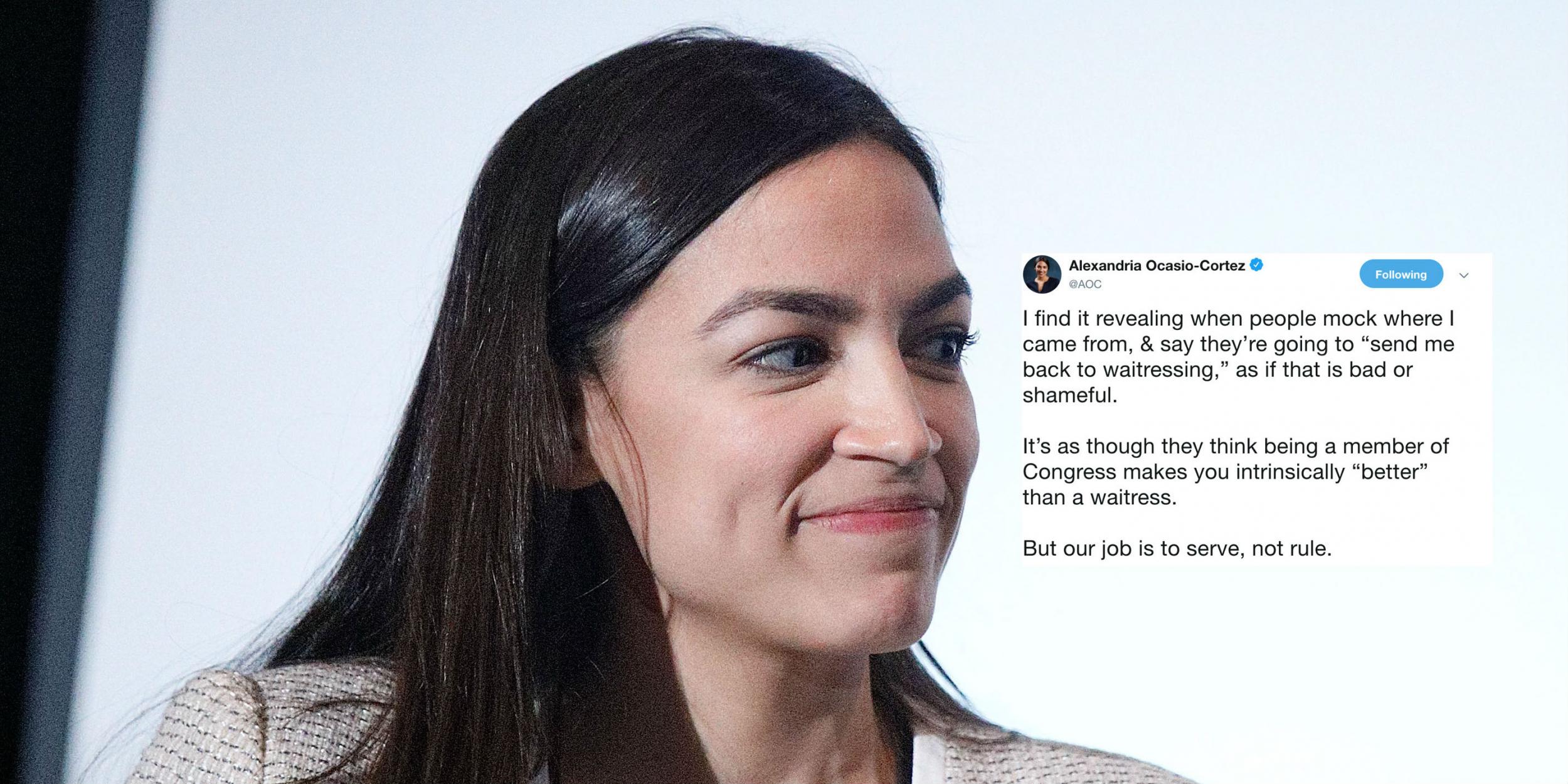 Alexandria Ocasio Cortez Shuts Down Critics Who Want Her To Go Back To Bartending Indy100