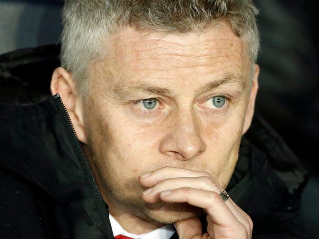 Manchester United's head coach Ole Gunnar Solskjaer