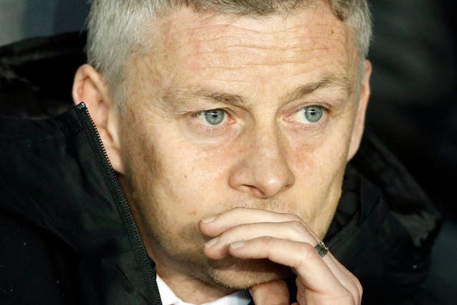 Manchester United's head coach Ole Gunnar Solskjaer