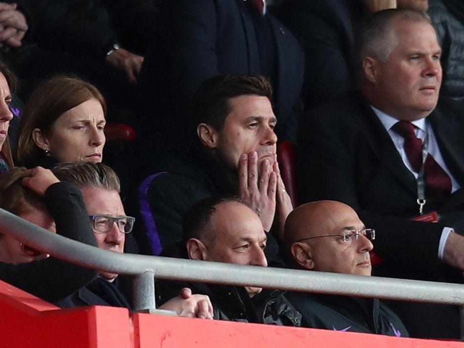 Mauricio Pochettino watched his side lose against Southampton from the stands (Getty)