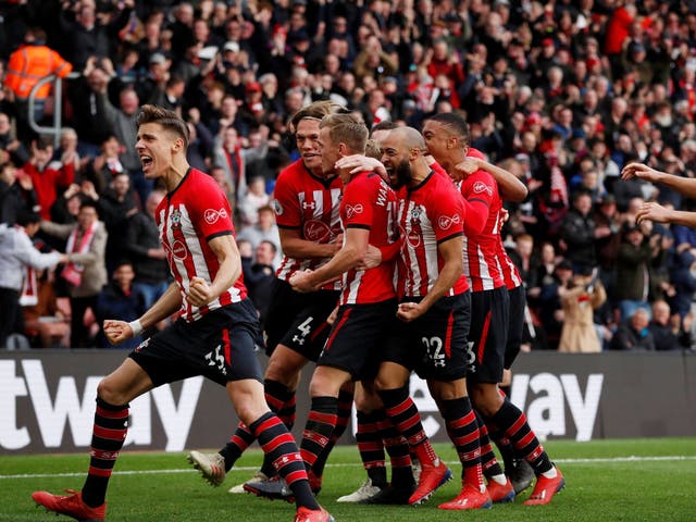 Southampton's James Ward-Prowse celebrates scoring