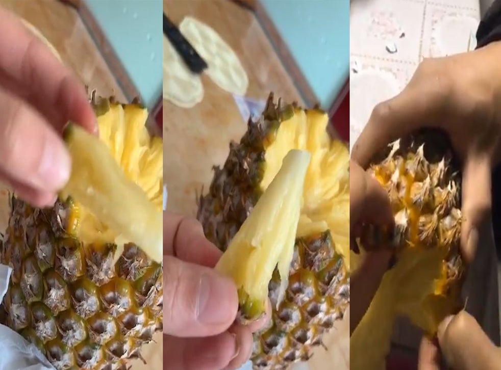 Viral video shows correct way to eat a pineapple indy100 indy100
