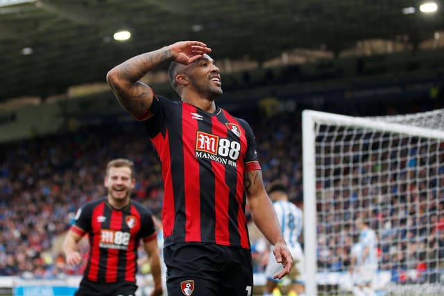 Callum Wilson salutes the crowd after scoring the opener