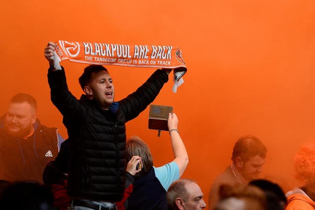 Blackpool fans returned to fill the stadium