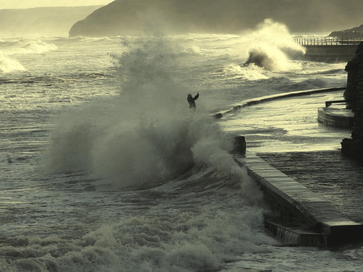 Man almost swept out to sea taking selfie: 'My god, what's he doing?'