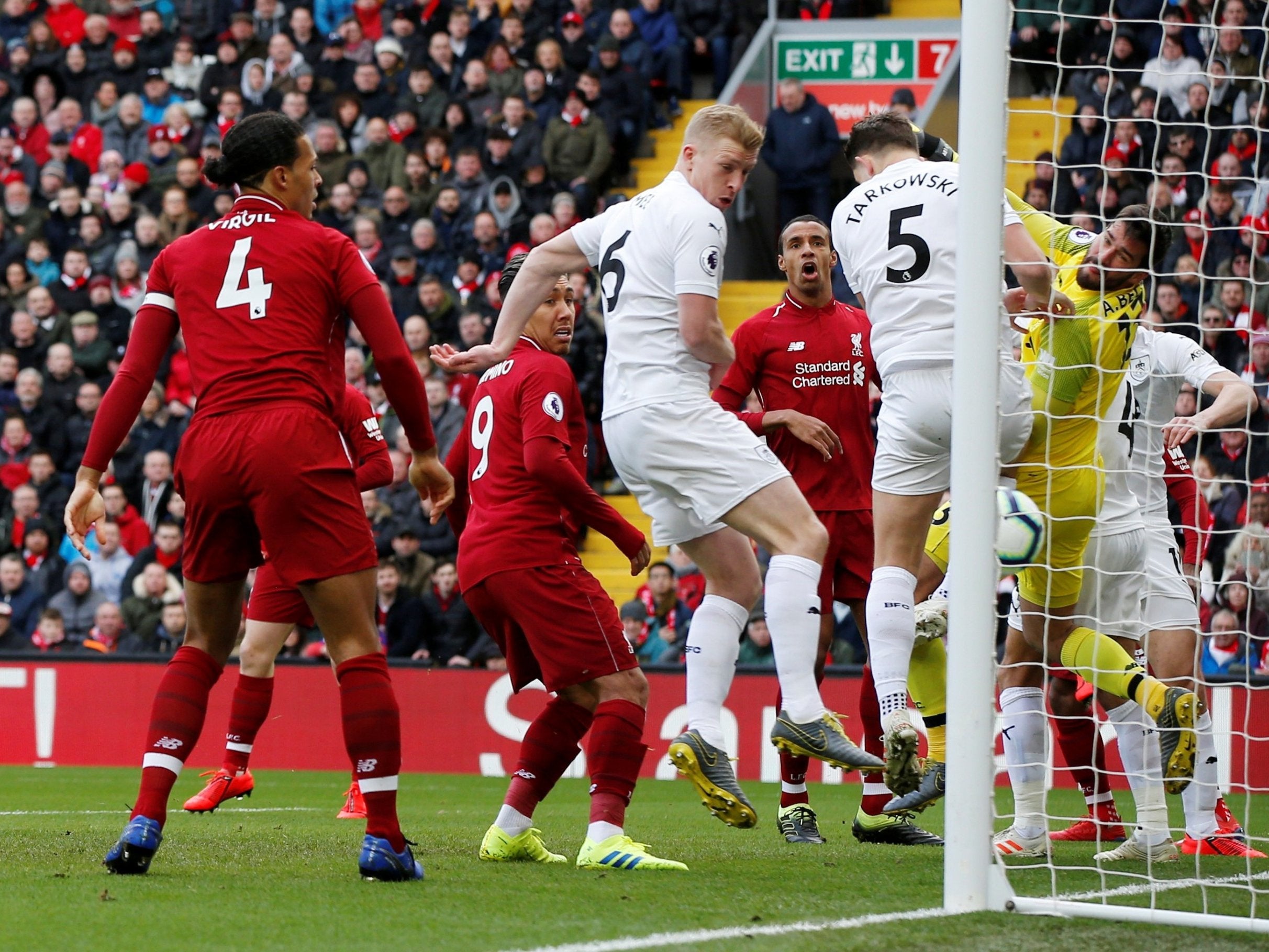 Westwood's corner went straight into the Liverpool net to give Burnley the lead