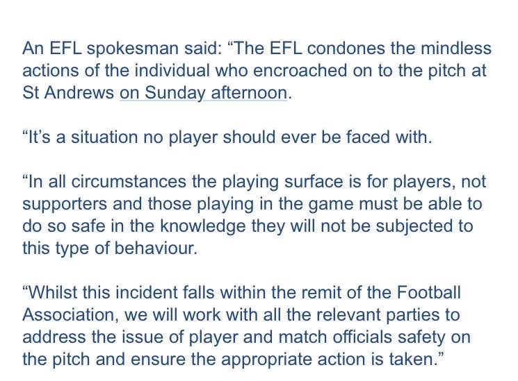 The EFL issued an incorrect statement 'condoning' the assault of Aston Villa midfielder Jack Grealish