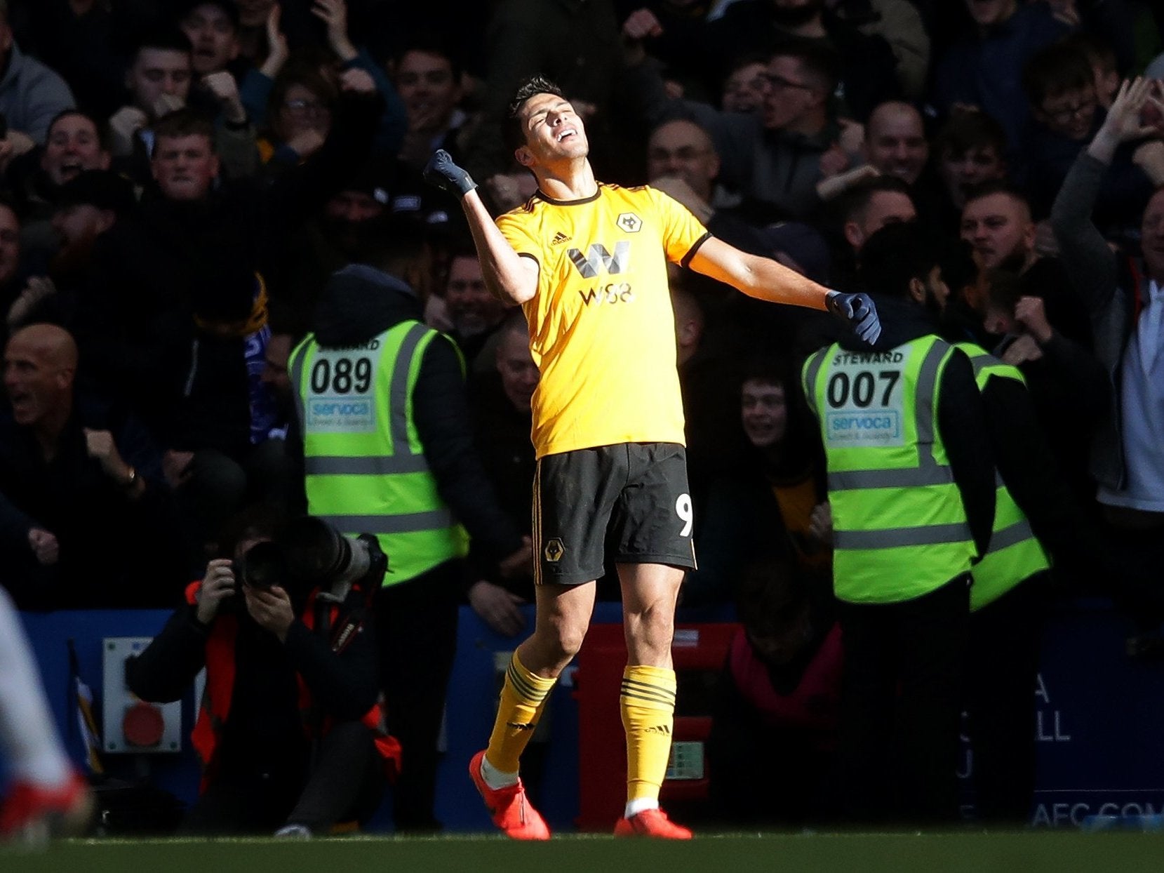 Raul Jimenez put Wolves in front against Chelsea