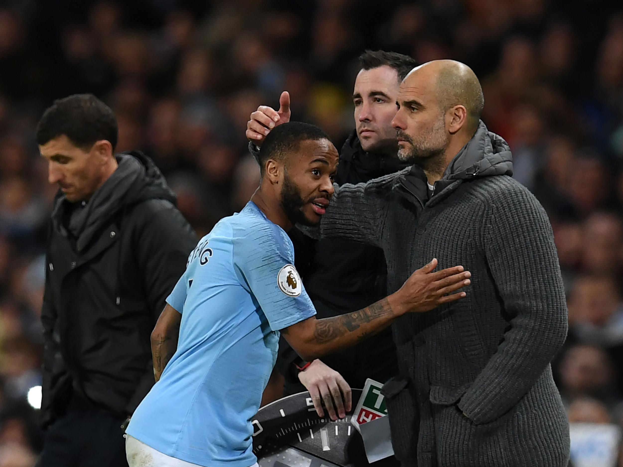 Raheem Sterling scored all of Manchester City’s three goals against Watford