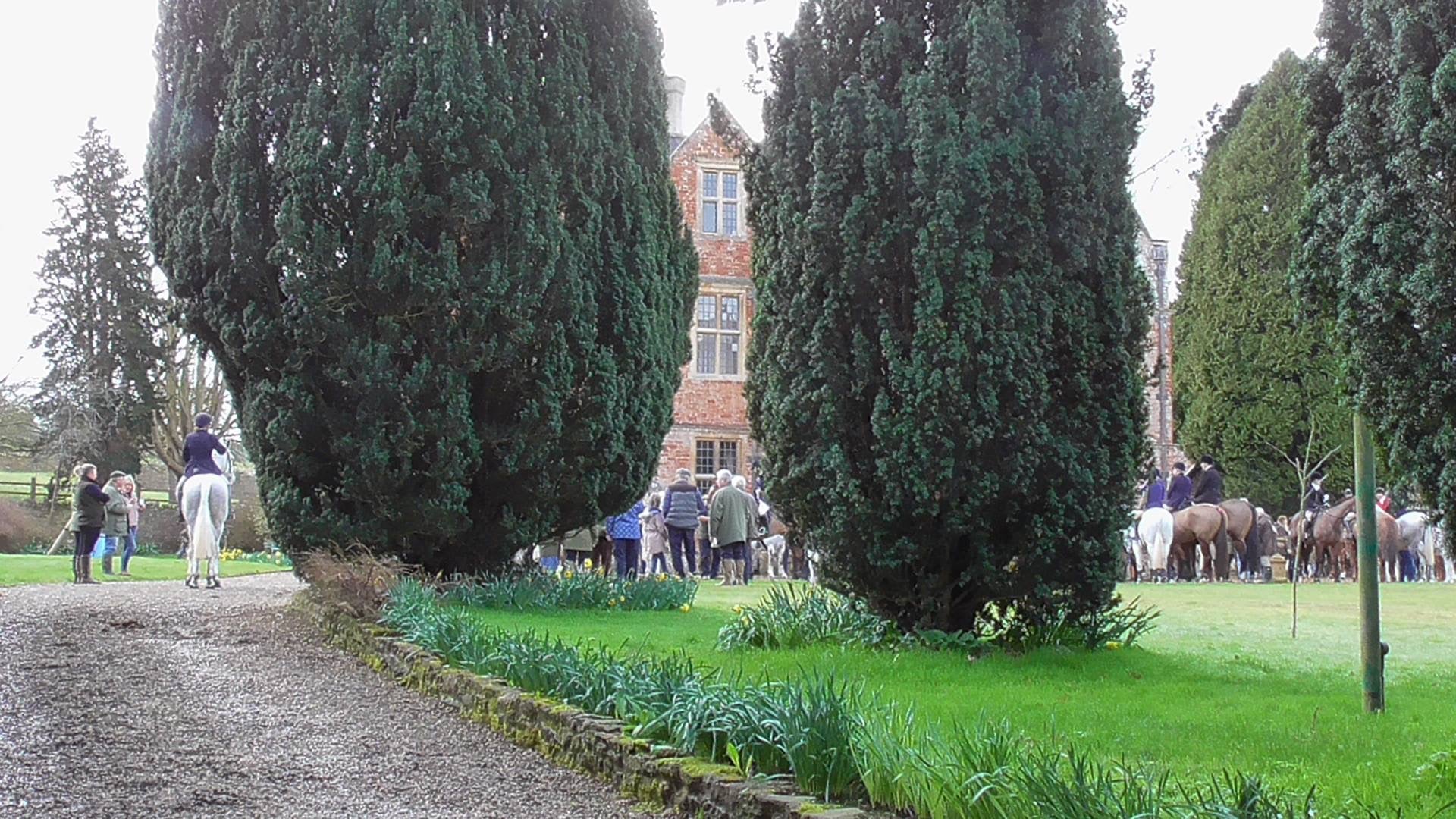 The hunt gathers at the MP’s historic Somerset property