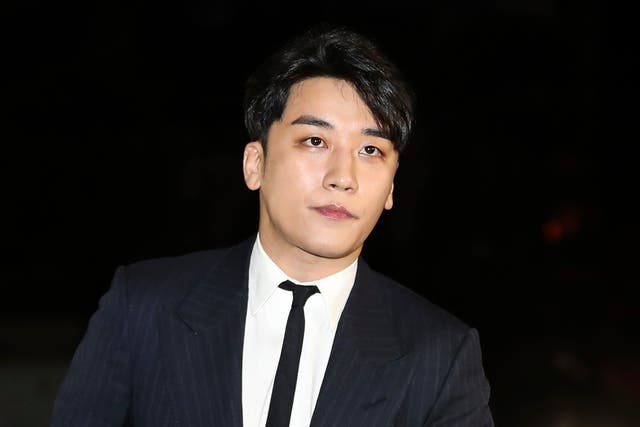 Seungri, a member of popular K-pop boy group Big Bang, arriving for questioning over criminal allegations at the Seoul Metropolitan Police Agency in Seoul on 27 February 2019