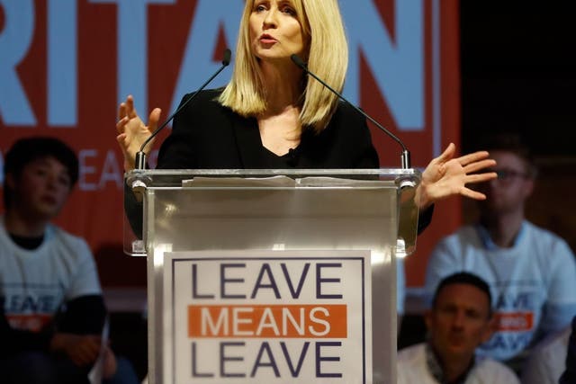 Esther McVey was criticised for sharing an article that said members would have to adopt the currency