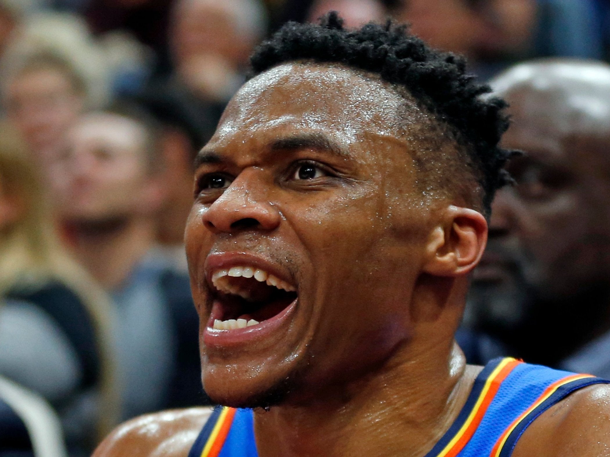 Russell Westbrook was angered by a fan comment in the Thunder's win over the Jazz