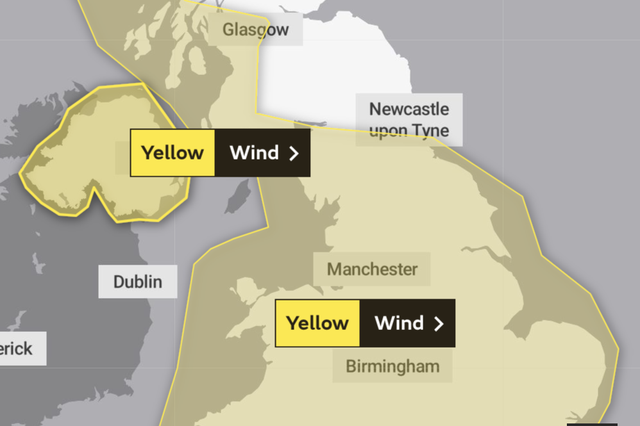 Trouble ahead: the Met Office warnings for Wednesday