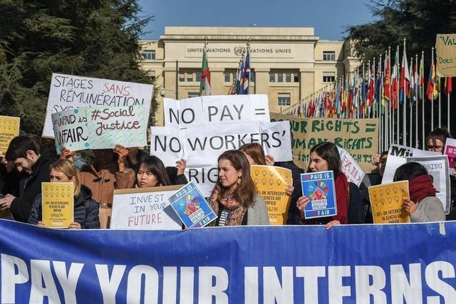 Branches of the Fair Internship Initiative have organised protests over unfair internships for years