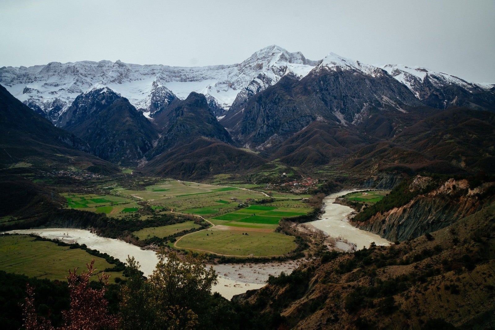 The Vjosa River in southwestern Albania