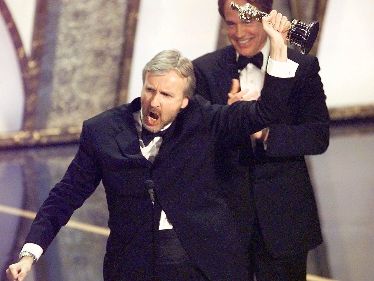 James Cameron recalls trousers falling down during Titanic Oscars speech