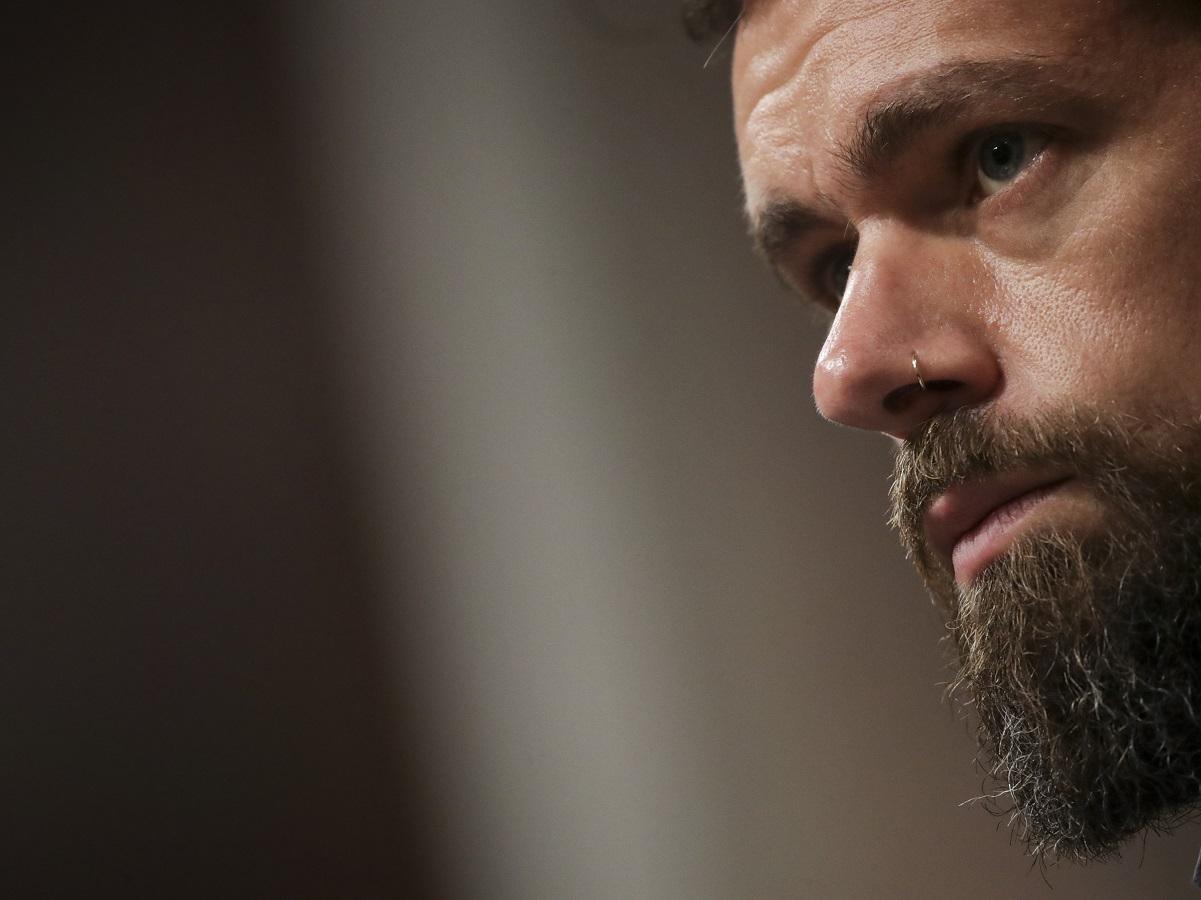 Twitter CEO Jack Dorsey during a Senate Intelligence Committee hearing on 5 September, 2018 in Washington, DC