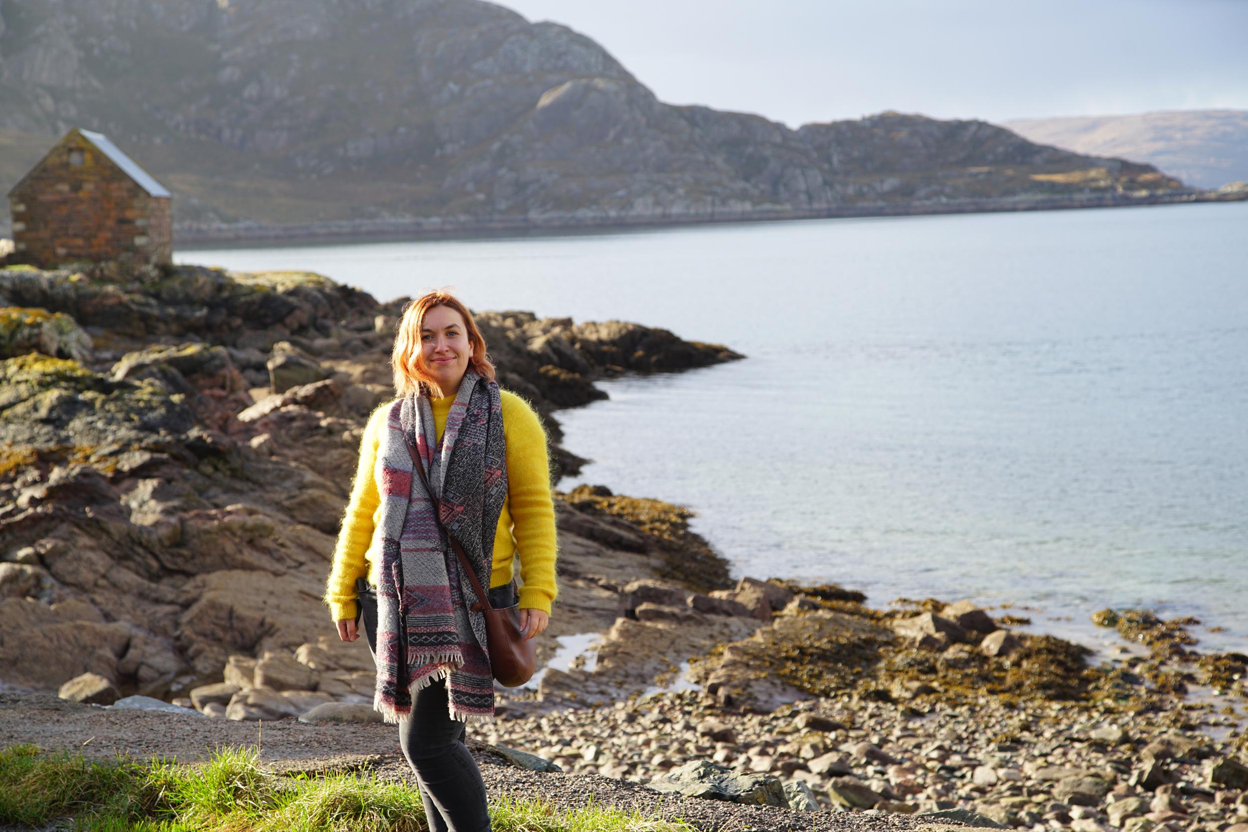 Sally, in the remote coastal township of Diabaig in Wester Ross