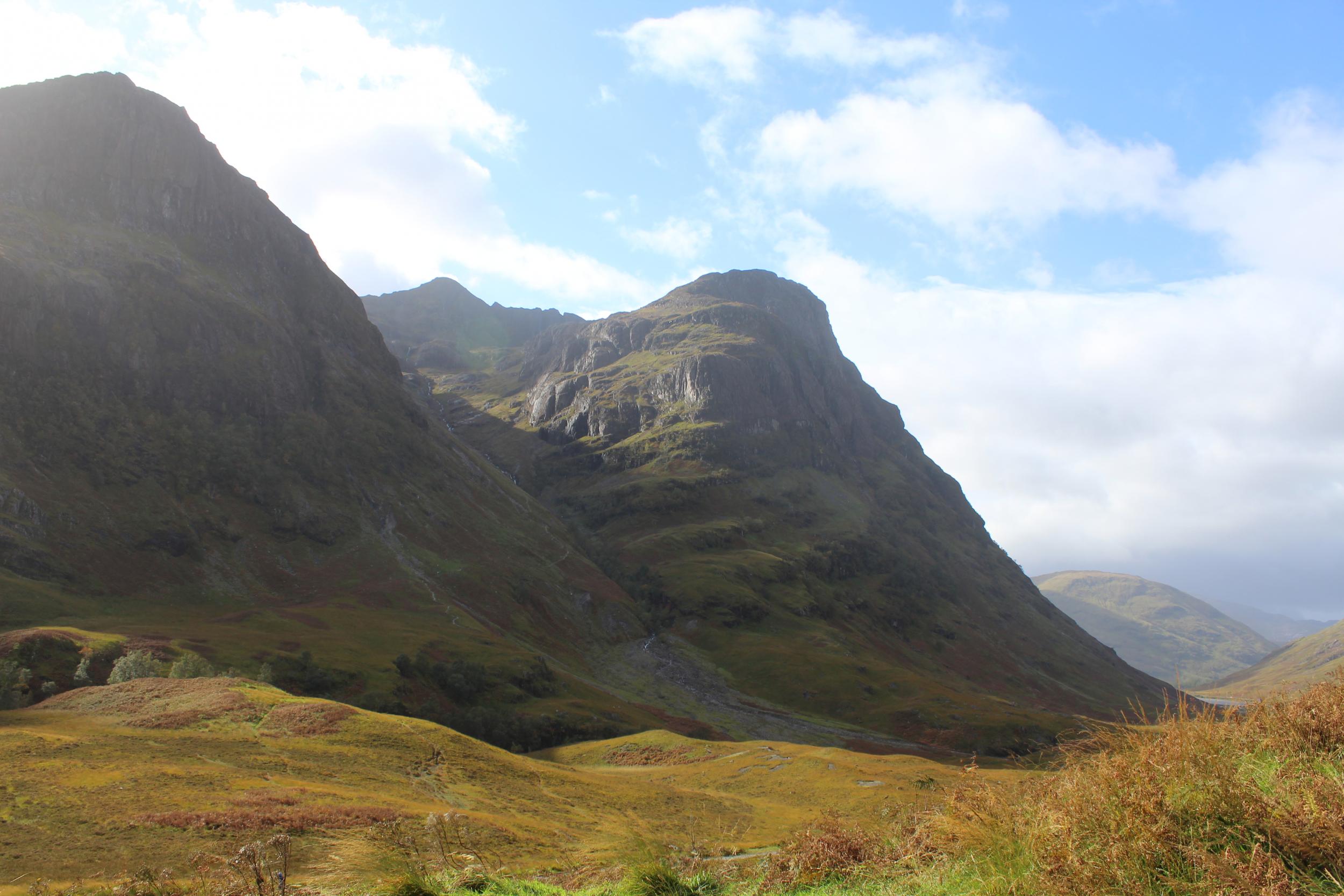 Driving through Glencoe left Sally feeling ‘exposed as the craggy rock face ... but it was somehow OK’