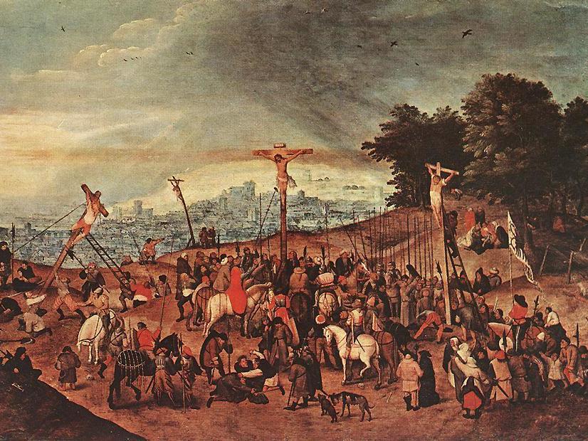 Pieter Bruegel the Younger's The Crucifixion is an 1617 reproduction of the work of his father