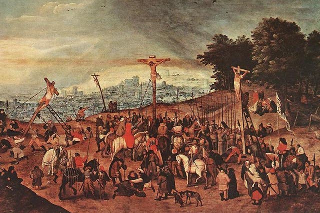 Pieter Bruegel the Younger's The Crucifixion is an 1617 reproduction of the work of his father