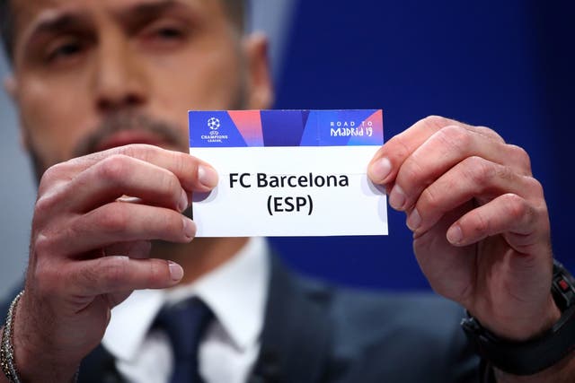 Barcelona were drawn against Manchester United