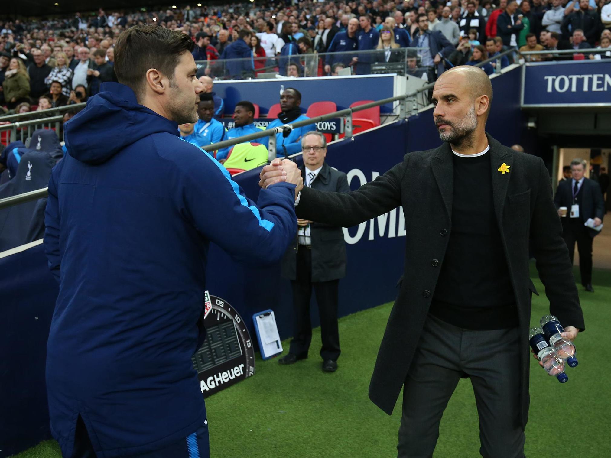 Pochettino and Guardiola will face off as Tottenham meet City in the Champions League