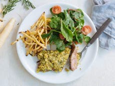 Rosemary crusted lamb with parsnip fries, recipe